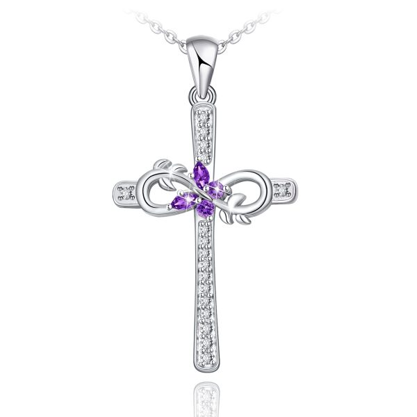 Cross Necklace for Women Sterling Silver Jewelry Pendant Necklace
