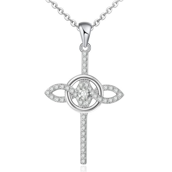 Celtic Necklace Sterling Silver Celtic Knot Necklace for Irish Viking Heart/Cross/Rose/Infinity/Trinity/Dara Knot Celtic Jewelry Memorial Gift