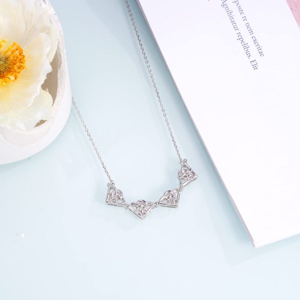 Celtic Necklace Sterling Silver Celtic Knot Necklace for Irish Viking Heart/Cross/Rose/Infinity/Trinity/Dara Knot Celtic Jewelry Memorial Gift - Image 2