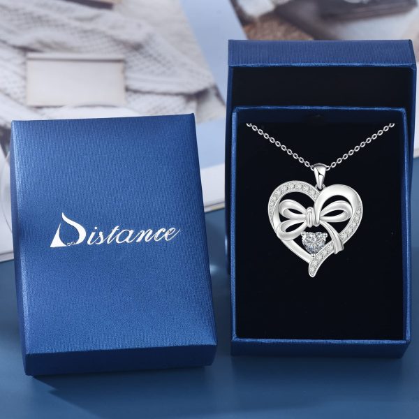 Sterling Silver Love Heart Necklace, I Love You Forever Pendant Necklace - Image 5