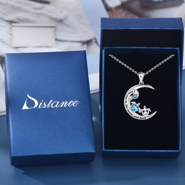 Health and Longevity Mom and Baby Sea Turtle Pendant Necklace for Women Sterling Silver Love Heart Jewelry Gifts - Image 4