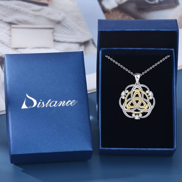Celtic Necklace for Triquetra Trinity Knot Sterling Silver Irish Celtic Triquetra Necklace - Image 6