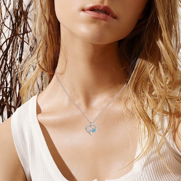 Health and Longevity Mom and Baby Sea Turtle Pendant Necklace for Women Sterling Silver Love Heart Jewelry Gifts - Image 6