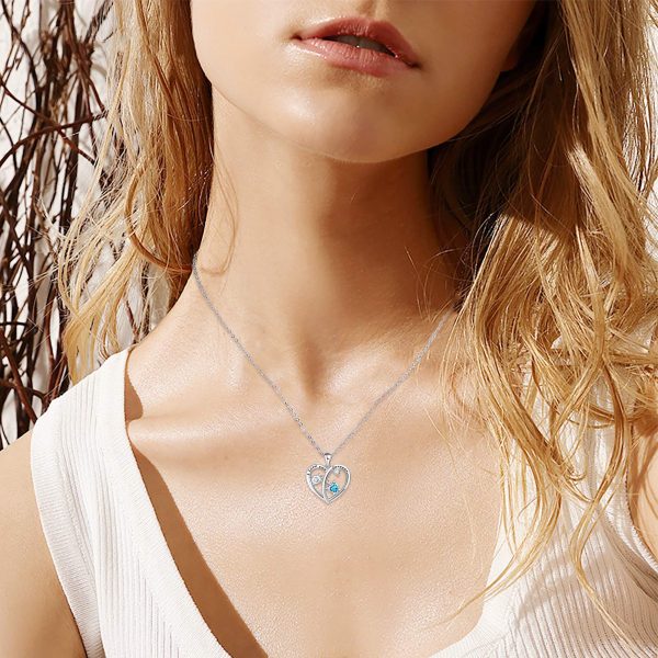 Health and Longevity Mom and Baby Sea Turtle Pendant Necklace for Women Sterling Silver Love Heart Jewelry Gifts - Image 4