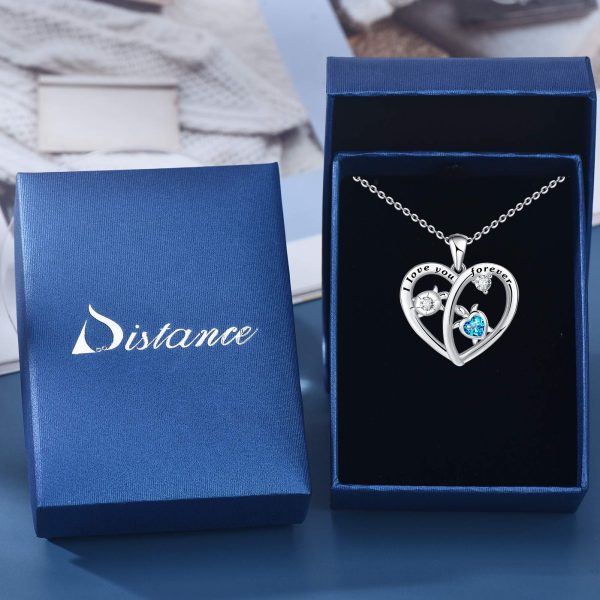 Health and Longevity Mom and Baby Sea Turtle Pendant Necklace for Women Sterling Silver Love Heart Jewelry Gifts - Image 6