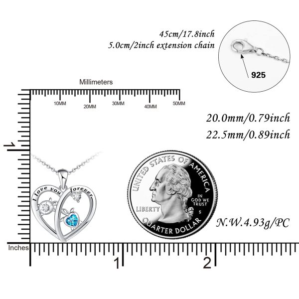 Health and Longevity Mom and Baby Sea Turtle Pendant Necklace for Women Sterling Silver Love Heart Jewelry Gifts - Image 7