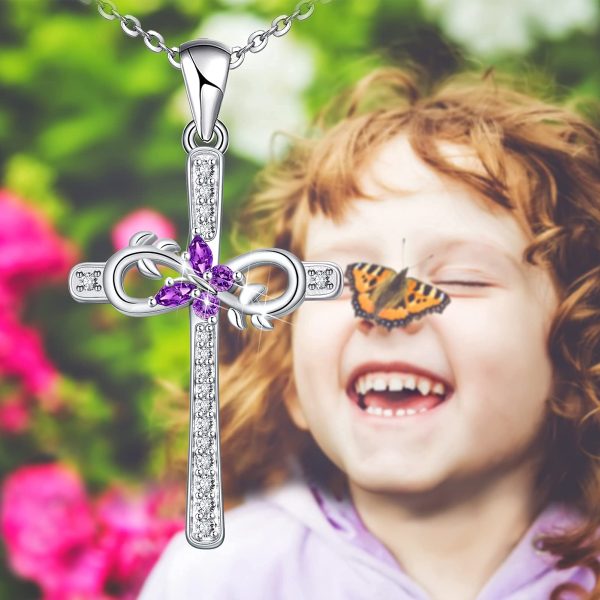Cross Necklace for Women Sterling Silver Jewelry Pendant Necklace - Image 4