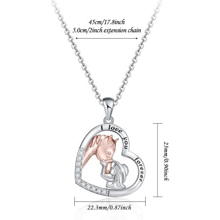 Horse Pendant Necklace for Women Sterling Silver Lucky Girls with Horse Birthday Christmas Jewelry Gifts - Image 5