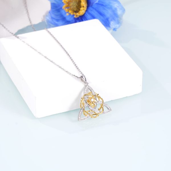 Celtic Necklace Sterling Silver Celtic Knot Necklace for Irish Viking Heart/Cross/Rose/Infinity/Trinity/Dara Knot Celtic Jewelry Memorial Gift - Image 4