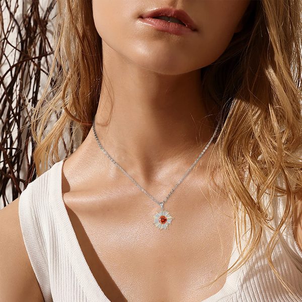 Sun Necklace Sterling Silver Gold Sunshine Sun Pendant Necklace for Women Sun Jewelry Christmas Gift - Image 3