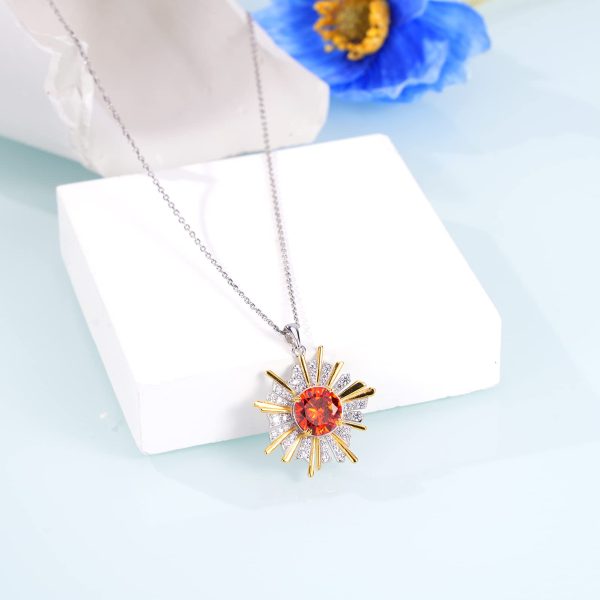 Sun Necklace Sterling Silver Gold Sunshine Sun Pendant Necklace for Women Sun Jewelry Christmas Gift - Image 4