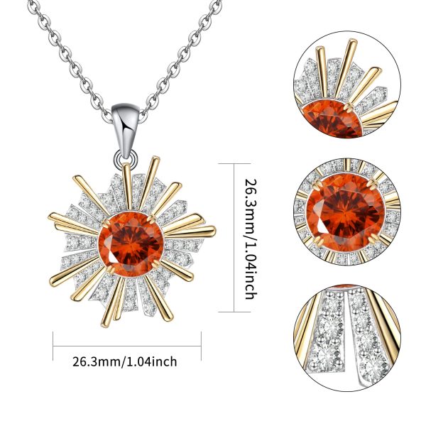 Sun Necklace Sterling Silver Gold Sunshine Sun Pendant Necklace for Women Sun Jewelry Christmas Gift - Image 5