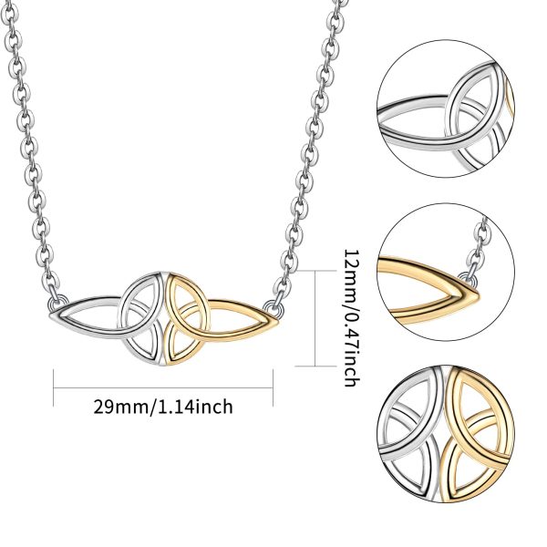 Celtic Necklace Sterling Silver Celtic Knot Necklace for Irish Viking Heart/Cross/Rose/Infinity/Trinity/Dara Knot Celtic Jewelry Memorial Gift - Image 5
