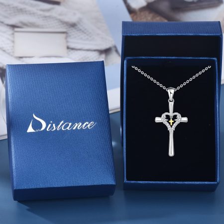 Cross Necklace for Women Sterling Silver Jewelry Pendant Necklace - Image 5