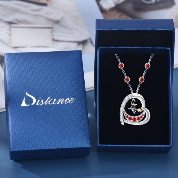 Witch Necklace Sterling Silver Heart Witch Pendant Necklace  with Heart Moon Christmas Birthday Memorial Gift - Image 7