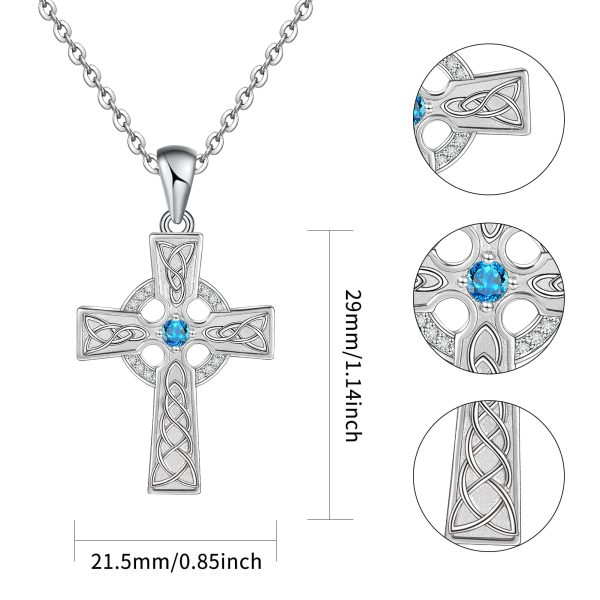 Celtic Necklace Sterling Silver Celtic Knot Necklace for Irish Viking Heart/Cross/Rose/Infinity/Trinity/Dara Knot Celtic Jewelry Memorial Gift - Image 5