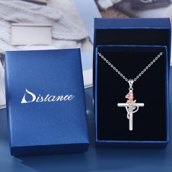 Cross Necklace for Women Sterling Silver Jewelry Pendant Necklace - Image 6