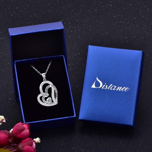 Mother Daughter Necklace SSterling Silver Heart Necklace for Daughter Mom Double Heart Necklace - Image 4