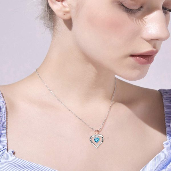 Sterling Silver Rose Flower Necklace, Rose Bracelet, Two-Tone Cross Pendant Necklaces - Image 2