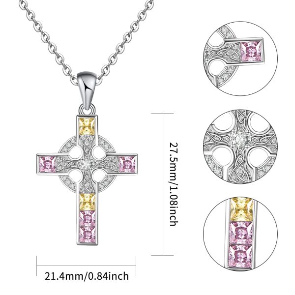 Celtic Necklace Sterling Silver Celtic Knot Necklace for Irish Viking Heart/Cross/Rose/Infinity/Trinity/Dara Knot Celtic Jewelry Memorial Gift - Image 5