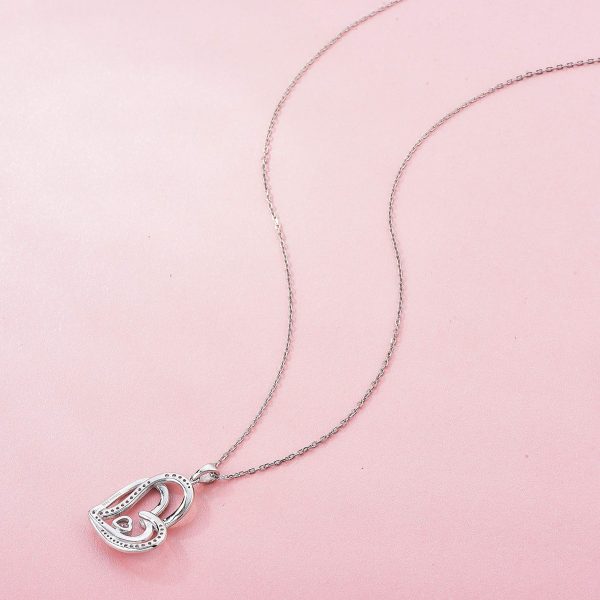 Mother Daughter Necklace SSterling Silver Heart Necklace for Daughter Mom Double Heart Necklace - Image 5