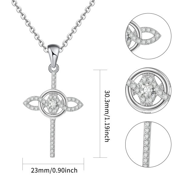Celtic Necklace Sterling Silver Celtic Knot Necklace for Irish Viking Heart/Cross/Rose/Infinity/Trinity/Dara Knot Celtic Jewelry Memorial Gift - Image 3