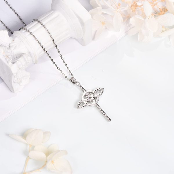 Celtic Necklace Sterling Silver Celtic Knot Necklace for Irish Viking Heart/Cross/Rose/Infinity/Trinity/Dara Knot Celtic Jewelry Memorial Gift - Image 4