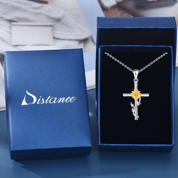 Cross Necklace for Women Sterling Silver Jewelry Pendant Necklace - Image 5