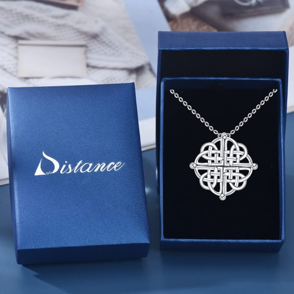 Celtic Necklace Sterling Silver Celtic Knot Necklace for Irish Viking Heart/Cross/Rose/Infinity/Trinity/Dara Knot Celtic Jewelry Memorial Gift - Image 6