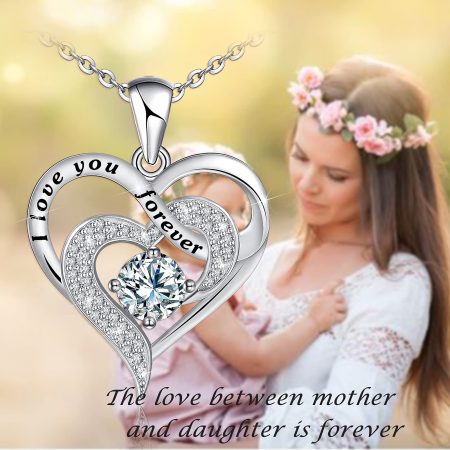 Heart Necklace Sterling Sliver I Love You Forever Necklace - Image 6