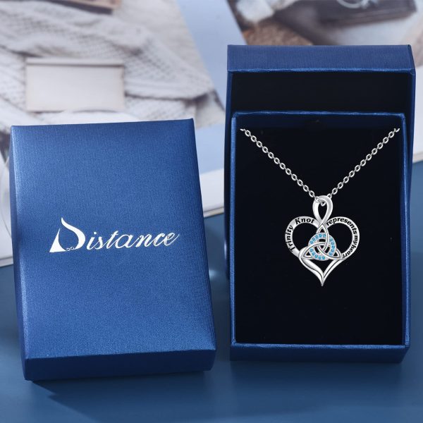 Celtic Necklace Sterling Silver Celtic Knot Necklace for Irish Viking Heart/Cross/Rose/Infinity/Trinity/Dara Knot Celtic Jewelry Memorial Gift - Image 6