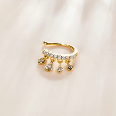 Dangle Helix Ear Cuff Earrings - Image 3
