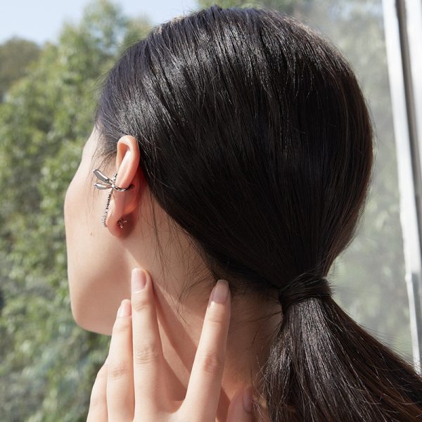 Dragonfly Ear Climber Earrings - Image 3