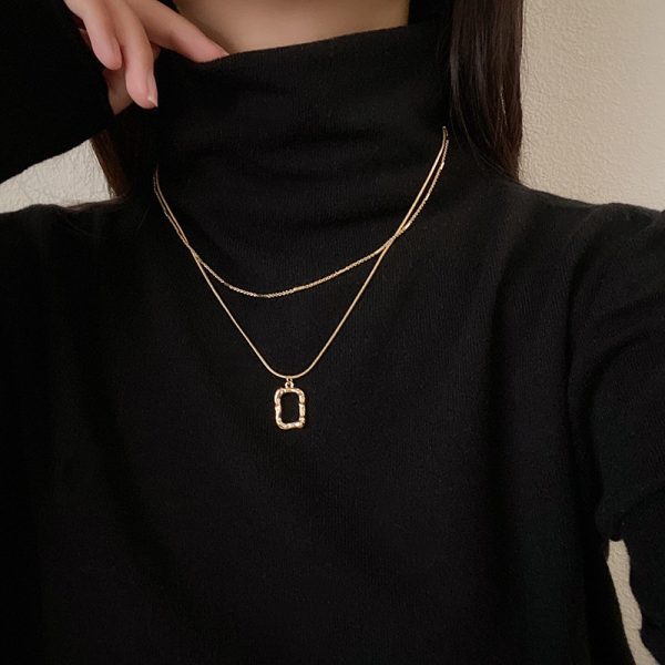 Long light luxury hollow pendant all-match sweater chain