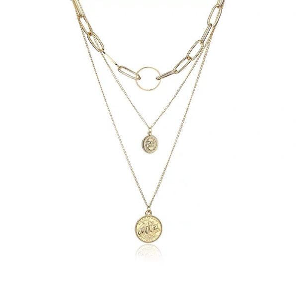 Thick Necklace Fashion Man Avatar Geometric Multilayer Necklace