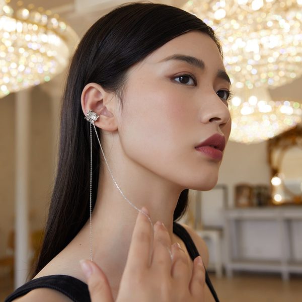 Single Long Ear Cuffs Silver - Image 3